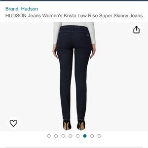 Hudson Jeans Krista Low Rise Straight
